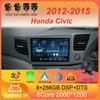 Автомагнитола Android 14 Carplay Auto Для Honda Civic 2012 2013 2014 2015 RHD Мультимедийный Видеоплеер Стерео GPS Головное Устройство WIFI+4G B