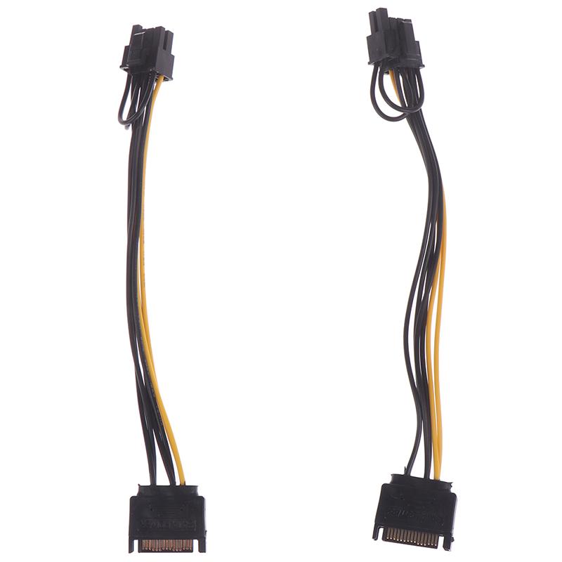 15-контактный Sata-кабель «папа» на 8-контактный(6 + 2) Кабель питания Pci-E 20 см для графической карты