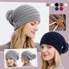Women's Knitted Hats Can Hang  Outdoor Warm Woolen Hats