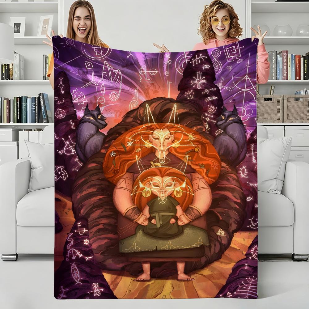 Animation W-Wolfwalkers Throw Flannel Blanket Perfect for Sofa Office Bed Travel Sleep Read Relax Camping four season use