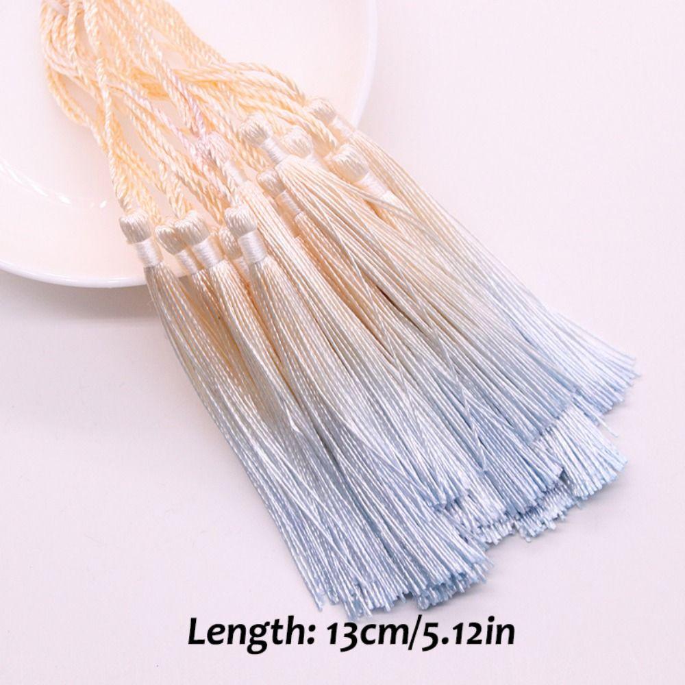 10pcs Handmade Gradient Tassels DIY Crafts DIY Jewelry Accessory Hanging Rope Fringe Jewelry Making