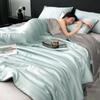 Летнее одеяло из 100% лиоцелла, однотонное гладкое ледяное одеяло, шелковистое одеяло, мягкое прохладное летнее одеяло для кровати