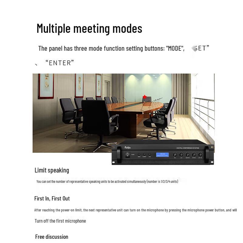 Runpu Professional Digital Wired Conference Microphone System (CN version)