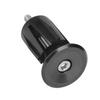 1 Pair Aluminum Alloy Bike Bicycle Handlebar Handle Grip Bar End Plug Cap Parts(Black)