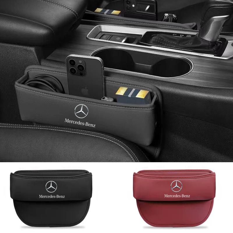 DDE2 Car Seat Crevice Storage Box Wallet Cigarette Slit Pocket For Mercedes benz E GLK CLS A W204 W213 W221 ML ABR c200 Accessories