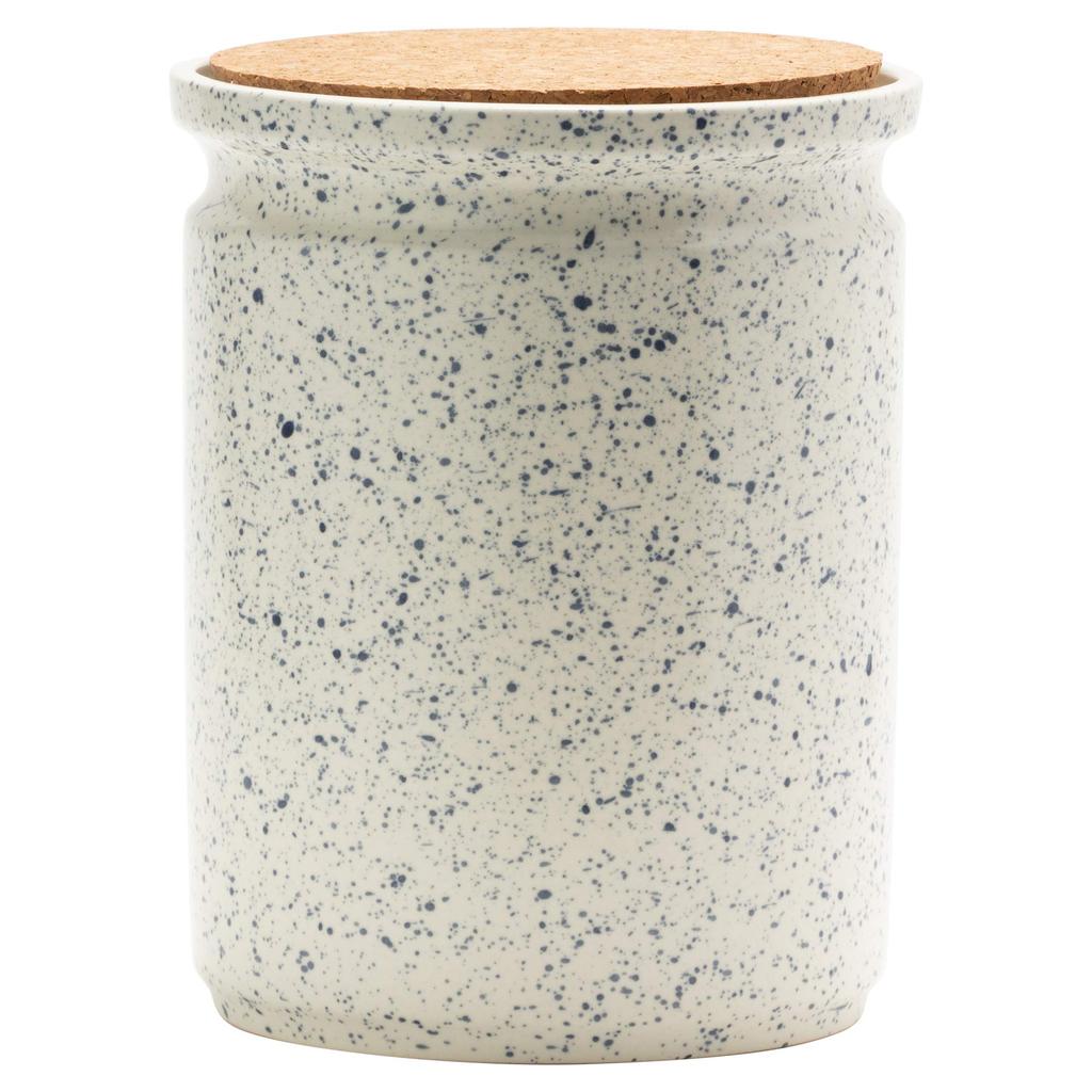 MIKASA Weekend Canister, White, 11cm Diameter X 14cm Height, 800ml, Microwave, Dishwasher, and Oven Safe, T-783573