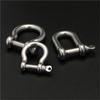 1 Pcs Stainless Steel Carabiner D Bow Shackle Fob Key Ring Hook Screw Buckle