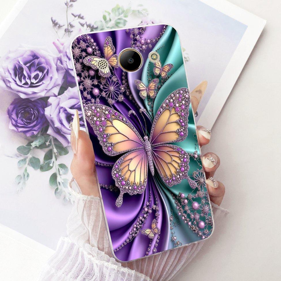 Casing For Huawei Y3 2018 Cover For Huawei Y3 2017 Case Aesthetic Luxury Cute Cat Fashion Butterfly Funny Painted Casing