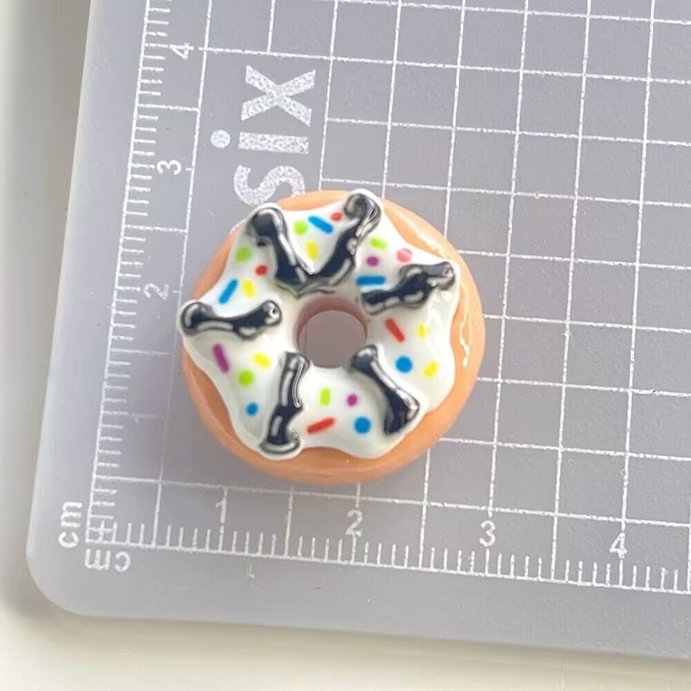 10/100 шт. Смоляные пончики Миниатюры Плоская спинка Декор для кукольного домика Аксессуары Шармы Для поделок Скрапбукинг