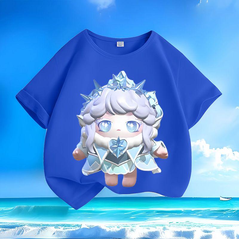 Детская футболка с принтом 'Яйцо' для вечеринки, Летняя свободная футболка для мальчиков и девочек