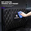 2026 Hot Car Sticker New PU Leather Car Anti-Kick Mats Car Seat Back Protector Cover For Peugeot 206 208 306 307 308 407 408 508
