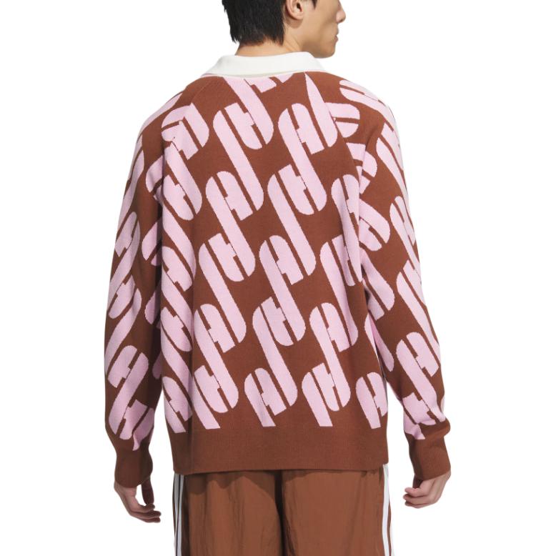 Adidas Оригиналы Adcbc FW24 Adicolor Коллекция осень-зима Модный удобный мягкий пуловер Толстовка унисекс Толстовка темно-коричневого розового цвета JL8368