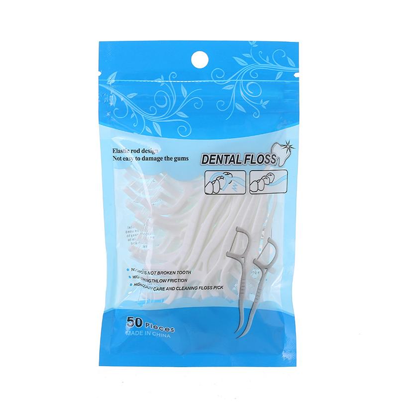50pcs/100pcs flossing high tensile toothpicks, ultra-fine dental floss, interdental cleaning stick