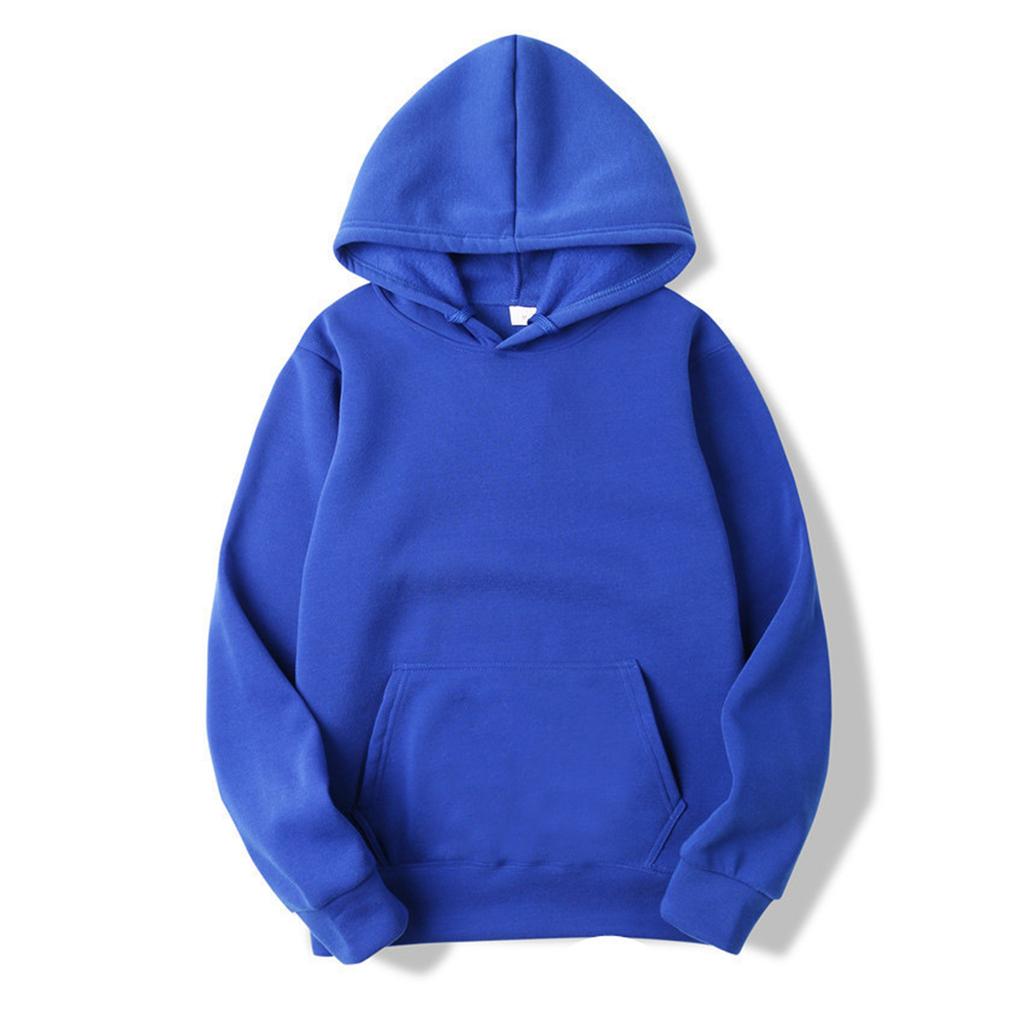 Women Mens Solid Color Drawstring Hooded Sweatshirt Pullover Hoodies Causal Long Sleeve Top Undershirt