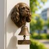 Retro Dog Welcome Door Bell Front Door Puppy Head Shopkeeper Bell Home Office Entrance Decorative Bell Pet Lover Gift