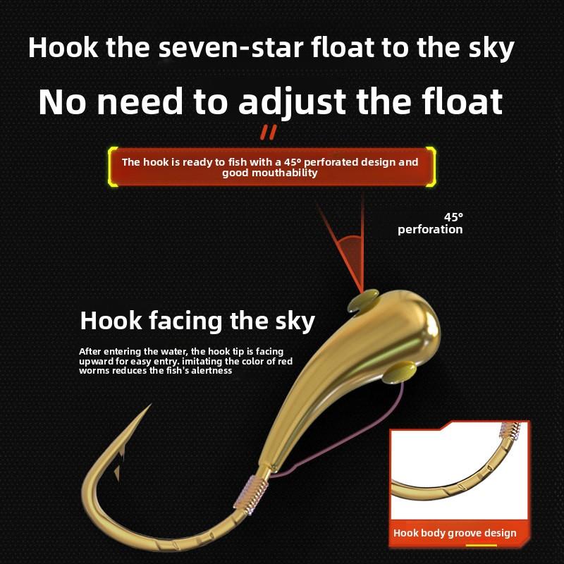 Folk Artist Seven Star Float Line Set Traditional Fishing Tied Finished Anti-Dehooking Nylon 3.6m Reservoir Pond Main Line for