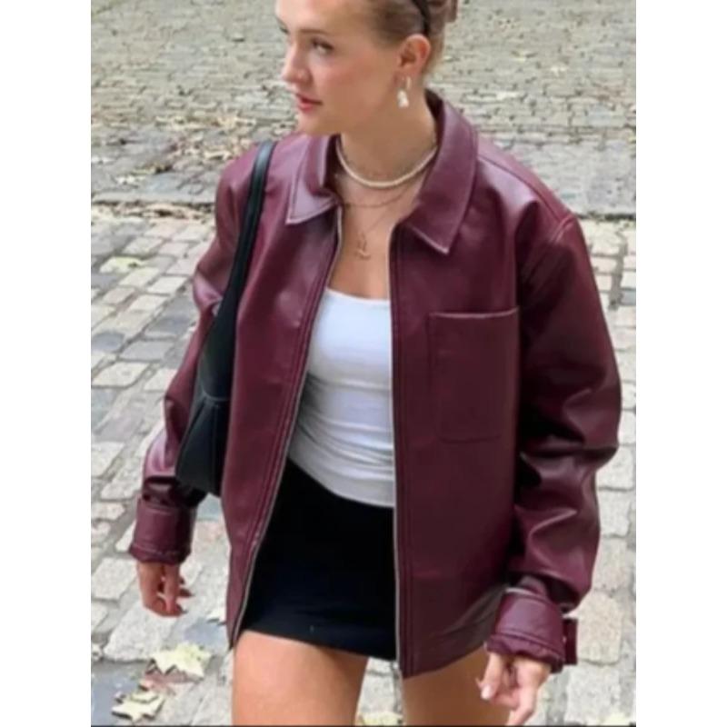 Короткая куртка из искусственной кожи на шнуровке для женщин, модное пальто с длинными рукавами и лацканами, женская офисная верхняя одежда для поездок на работу