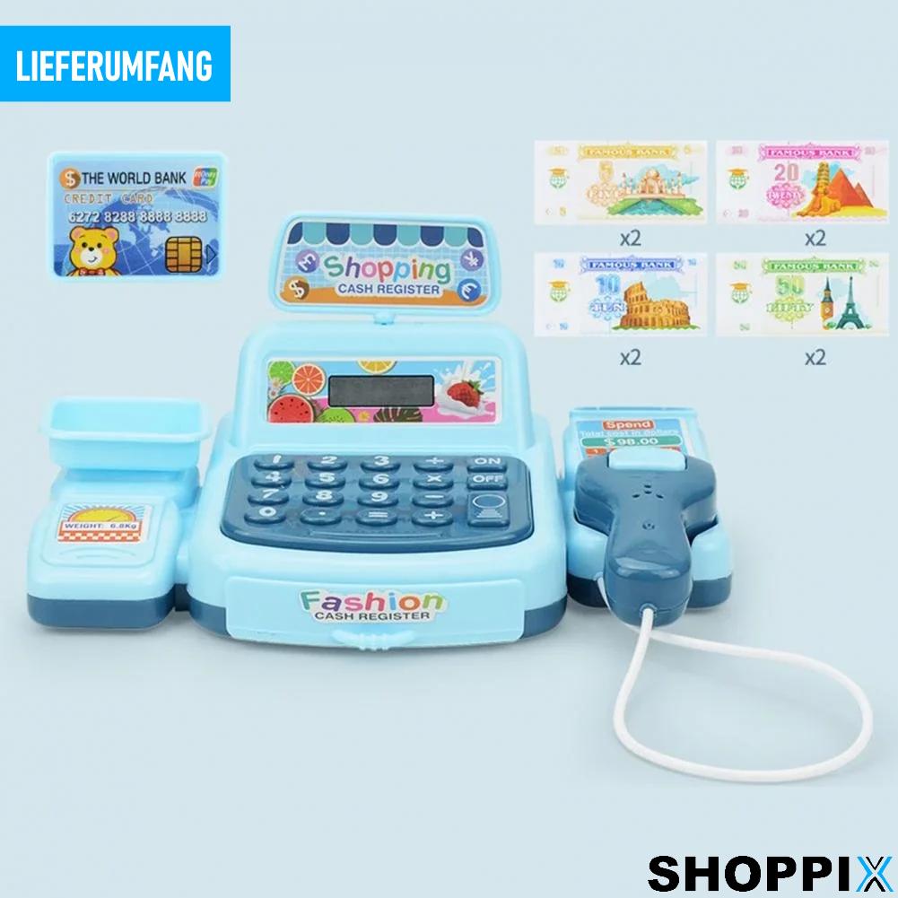 SHOPPIX игровой кассовый аппарат детский кассовый аппарат магазин игрушечный кассовый аппарат торговец