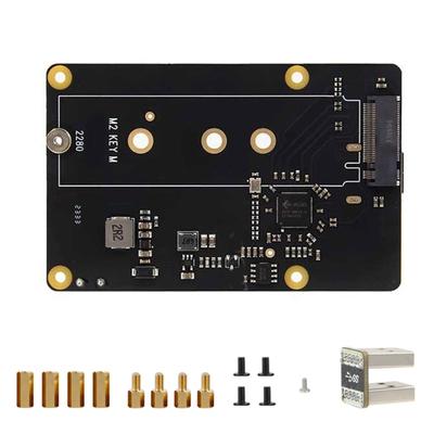 X872 USB-плата расширения для твердотельного диска NVMe для RPi 4, Совместима с накопителями M.2 2230 2242 2260 2280, Скорость передачи 5 Гбит/с