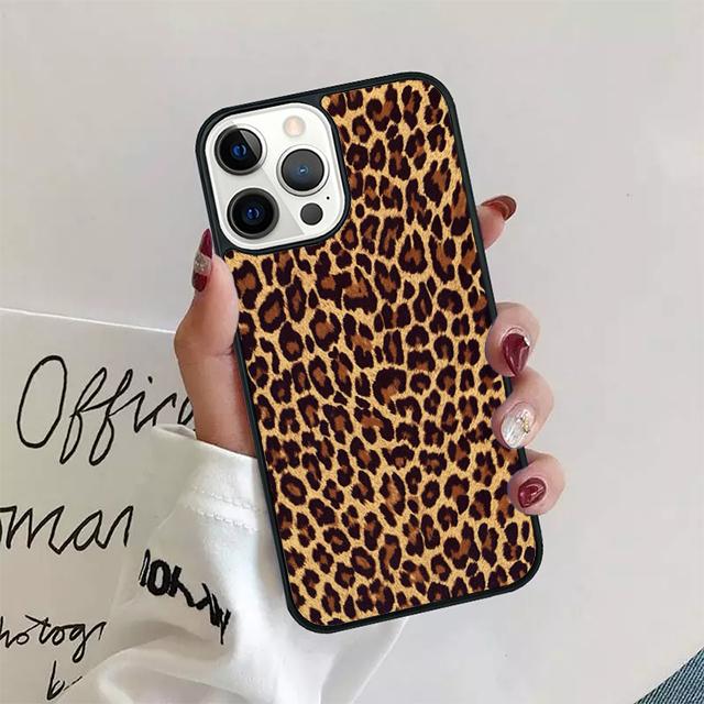 Fashion Sexy Leopard Print Phone Case Cover For iPhone 17 Air 15 16 14 13 12 Pro Max 11 Pro Max Plus Coque Shell
