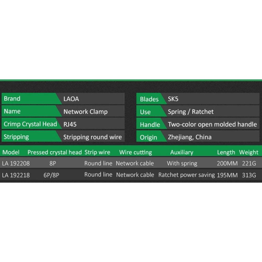 Сетевые плоскогубцы с храповым механизмом 8P6P, плоскогубцы для стальной проволоки, пресс-клещи для проволоки с хрустальной головкой, трехцелевой набор, плоскогубцы для зачистки проводов