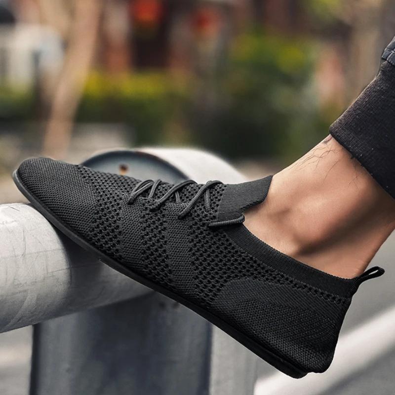 YRZL Summer Men Casual Shoes Lightweight Outdoor Male Walking Shoes Hot Sale Anti-slip Man's Mesh Sneakers Slip On Flats Shoes