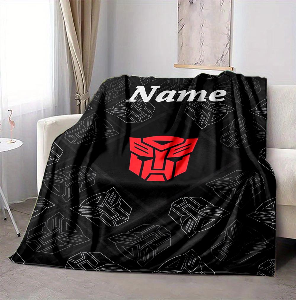 Custom Name Robo Battle Flannel Blanket Throw Blanket Soft Warm Sofa Bed Decor Unique Gift