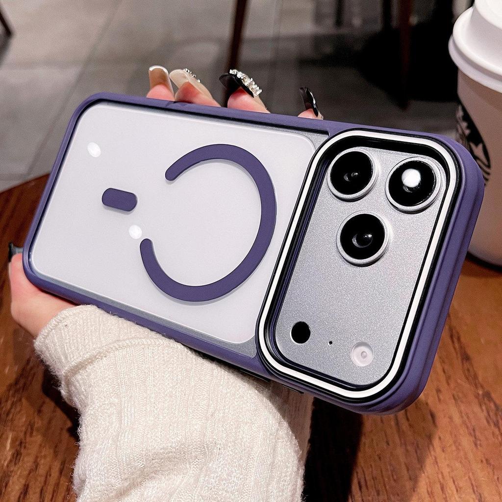 Apple 17 Pro Max Магнитный Прозрачный Цветной Блок Защитный Чехол для iPhone 16 Ударопрочный Противоскользящий