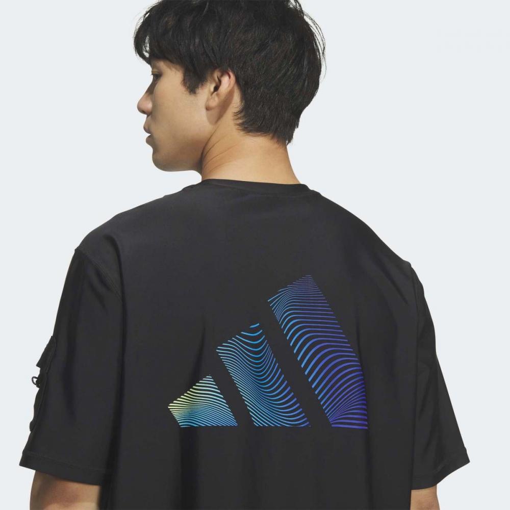 AdidaS Men S CiTy Tech overSized FiT Swim Rik ShorT Sleeve T ShirT