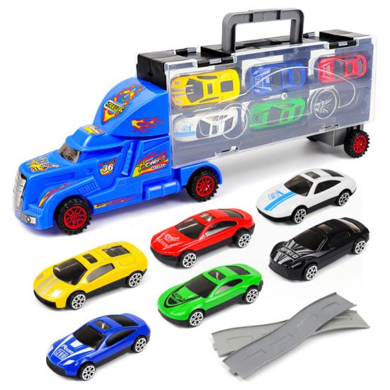 1 набор игрушечных моделей, реалистичных, симпатичных, раздвижных, мини-контейнеровозов для мальчиков и девочек