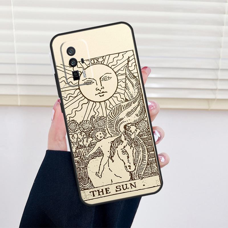 Чехол-обложка для Xiaomi 15 14 13 Ultra 11T 12T 13T 14T Pro POCO X7 Pro X3 X5 X6 M6 F5 F6 Pro с изображением Таро Астрология Солнце Луна Влюбленные