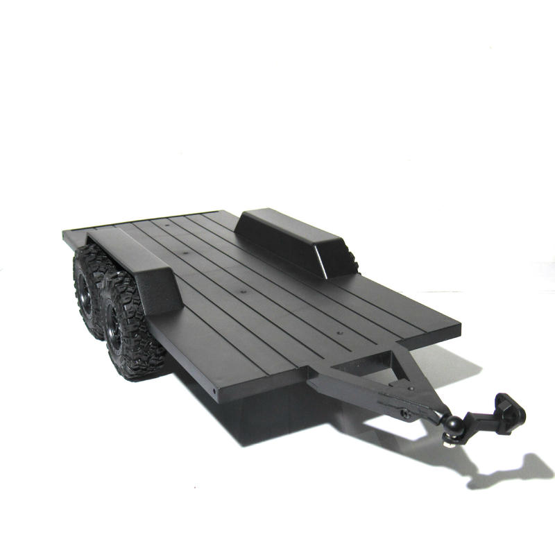 GLOBACT RC 1/18 Trailer for Hauling Behind Car Flat Bed Vehicle Trailer for 1/18 RC Crawler Axial SCX24