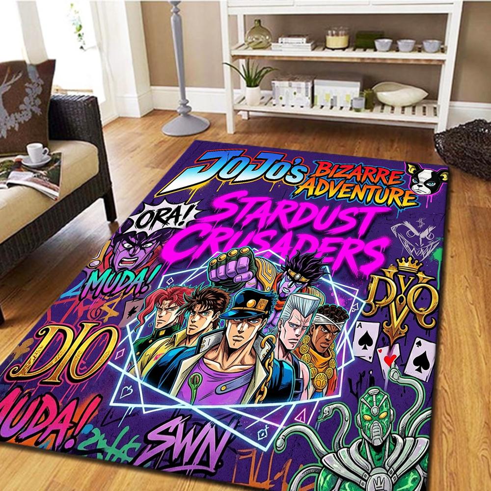 Ковер для гостиной и спальни JoJo's Bizarre Adventure, Крутой домашний декор, Коврик-мат для кино, Игровой напольный коврик -HE75