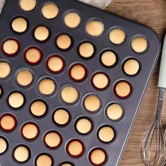 48 полостей, форма для кексов, антипригарная, легко снимается, можно мыть в посудомоечной машине, безопасная, из углеродистой стали, для кексов, мини-форма для выпечки торта, кухонные принадлежности