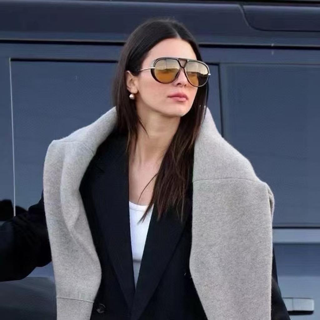 Солнцезащитные очки-авиаторы очень большого размера для мужчин и женщин, Ретро солнцезащитные очки, Панк очки, Персонализированные и модные солнцезащитные козырьки