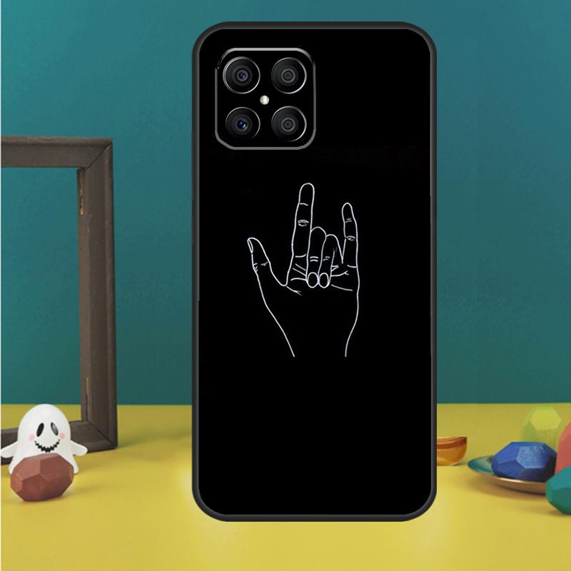 Чехол Rock Roll Skull для Honor Magic 5 6 7 Lite Honor 200 Pro 50 70 90 Lite X9b X9a X8b X8a X8 X9 X9c