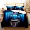 Trucks Printed Scania Duvet Cover Pillowcase Bedding Set Childrens Bedroom Decor