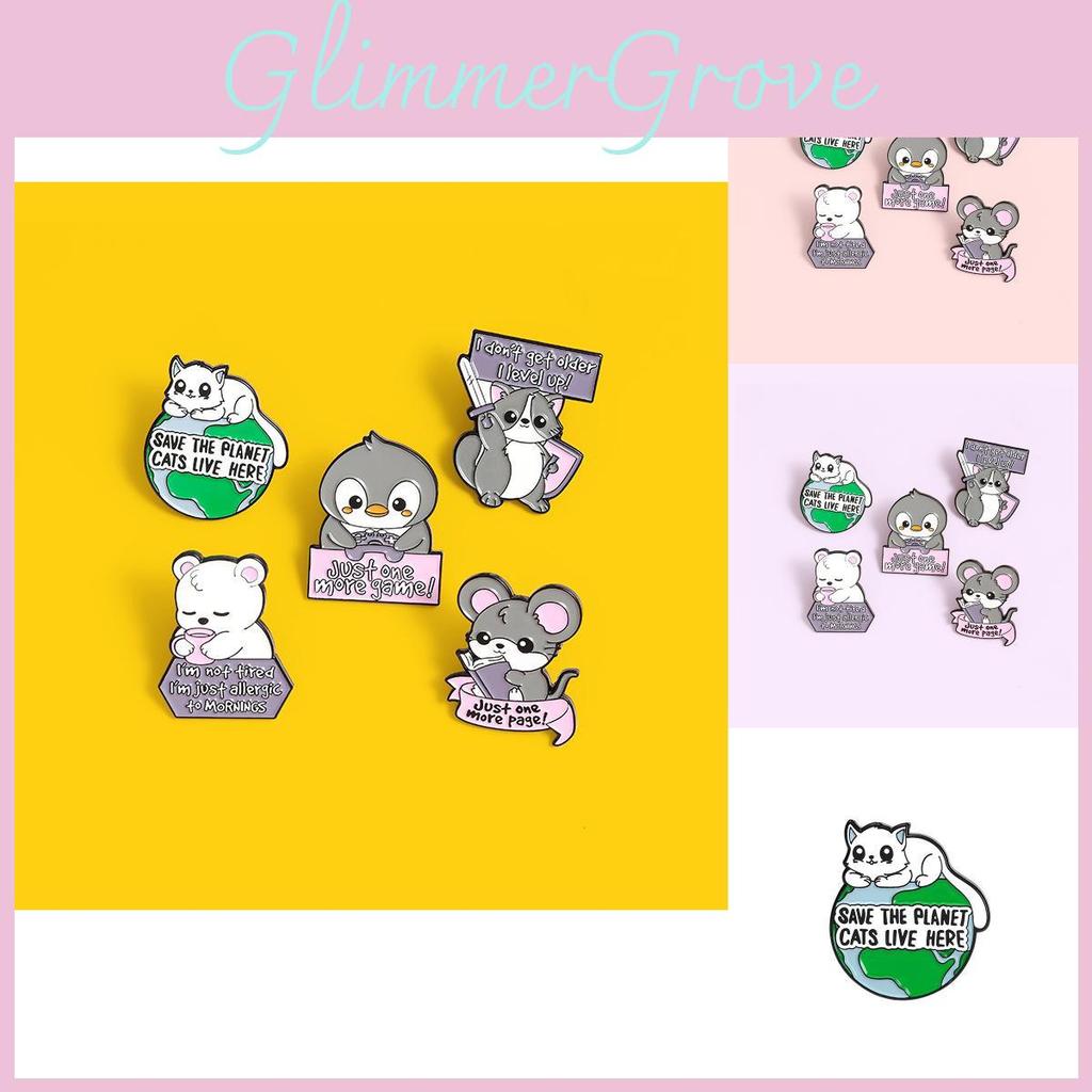 Cute Cartoon Animal Brooches Featuring Adorable Cats Penguins And Polar Bears For Unique Style