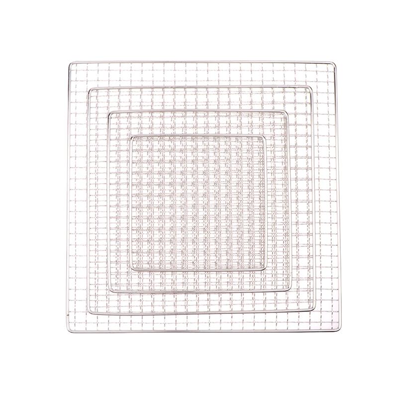 Решетка для кемпинга из нержавеющей стали, сетчатые подкладки, портативная квадратная сетка для гриля, для приготовления на огне, для путешествий на открытом воздухе, для пикника, для барбекю