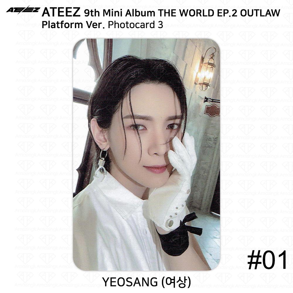 ATEEZ Девятый мини-альбом THE WORLD EP.2 OUTLAW Platform Ver Официальная фотокарточка 1 2 3