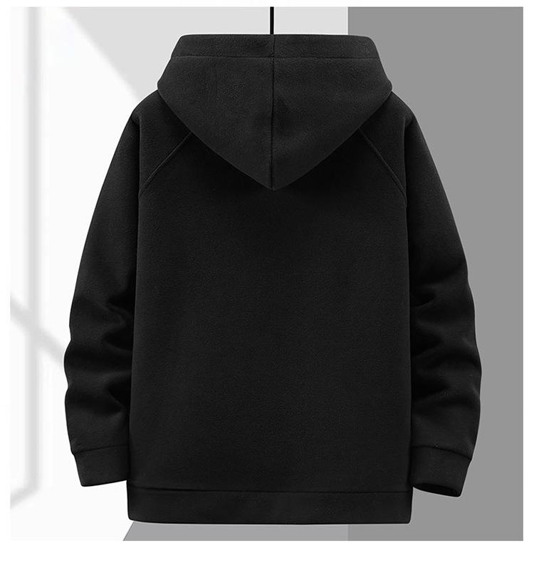 Men's Plus Size Thick Fleece Hooded Jacket - Extra Warm and Composite Design