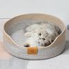 Cozy Cat Bed Warm Cat Bed Cotton Rope Cat Scratcher Dog Calming Bed Washable Cat Sleeping Bed Pet Bed Dog Donut Bed For Indoor