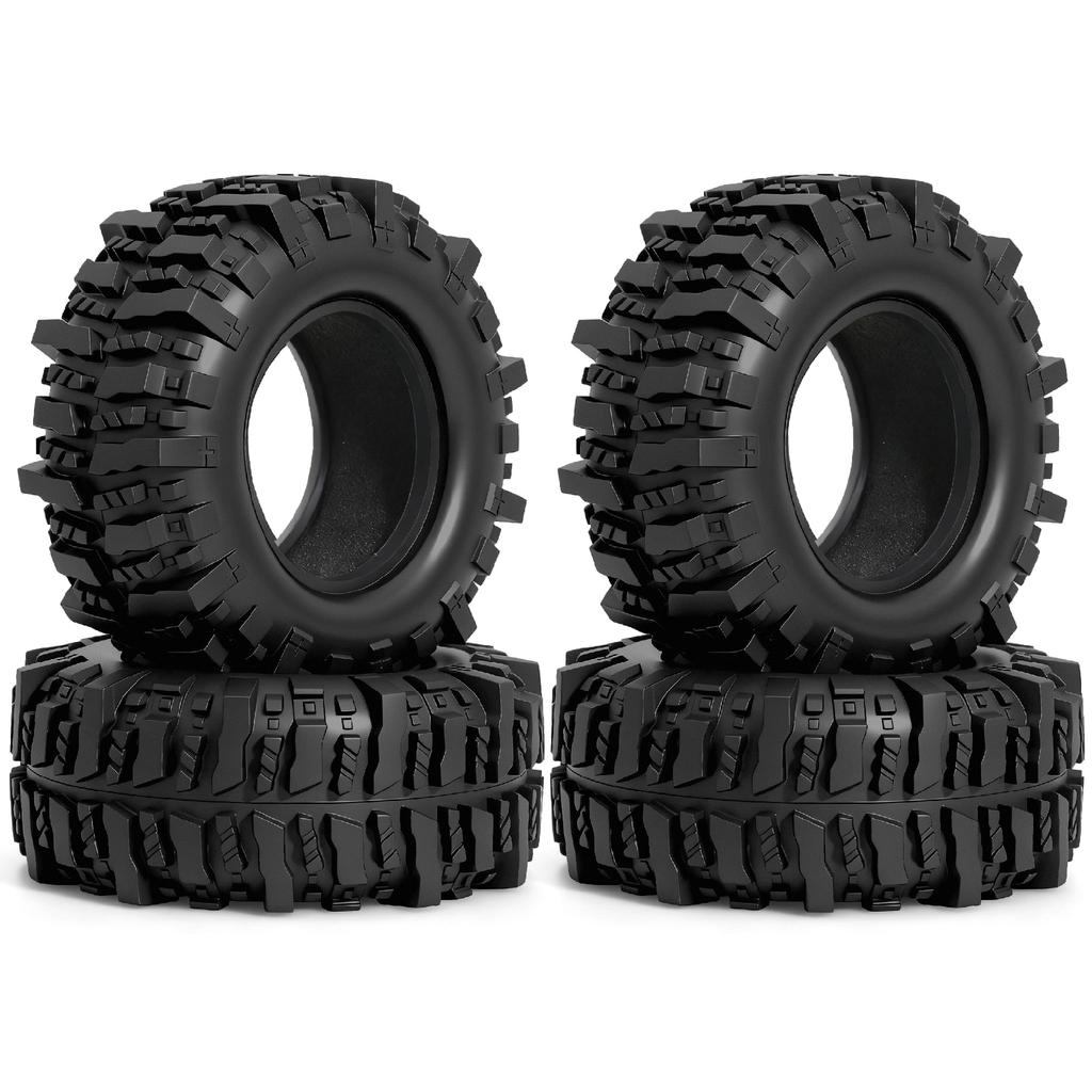 4pcs 1.9inch 95mm Rubber Tires For 1/10 Rock Track Redcat Scx10 Ii Axial 90046/90047 Rc4wd Yikong D90 Trx4 Trx6 Rc Car Tyre