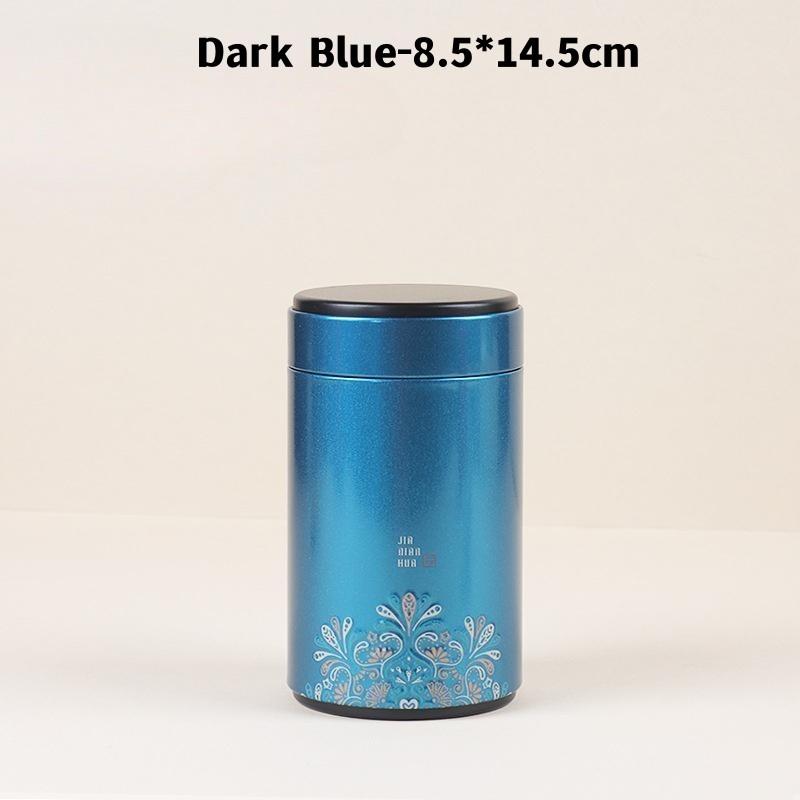 Большая вместимость Чайная жестяная банка Коробка Жесть Герметичная банка Упаковочная коробка Металлический круглый контейнер для хранения сухофруктов, конфет Подарочный кейс