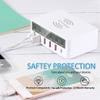 USB PD QC зарядное устройство адаптер беспроводное зарядное устройство 6 портов быстрая зарядная станция для iPhone 16/15/14 Pro Max iPad, Samsung Huawei