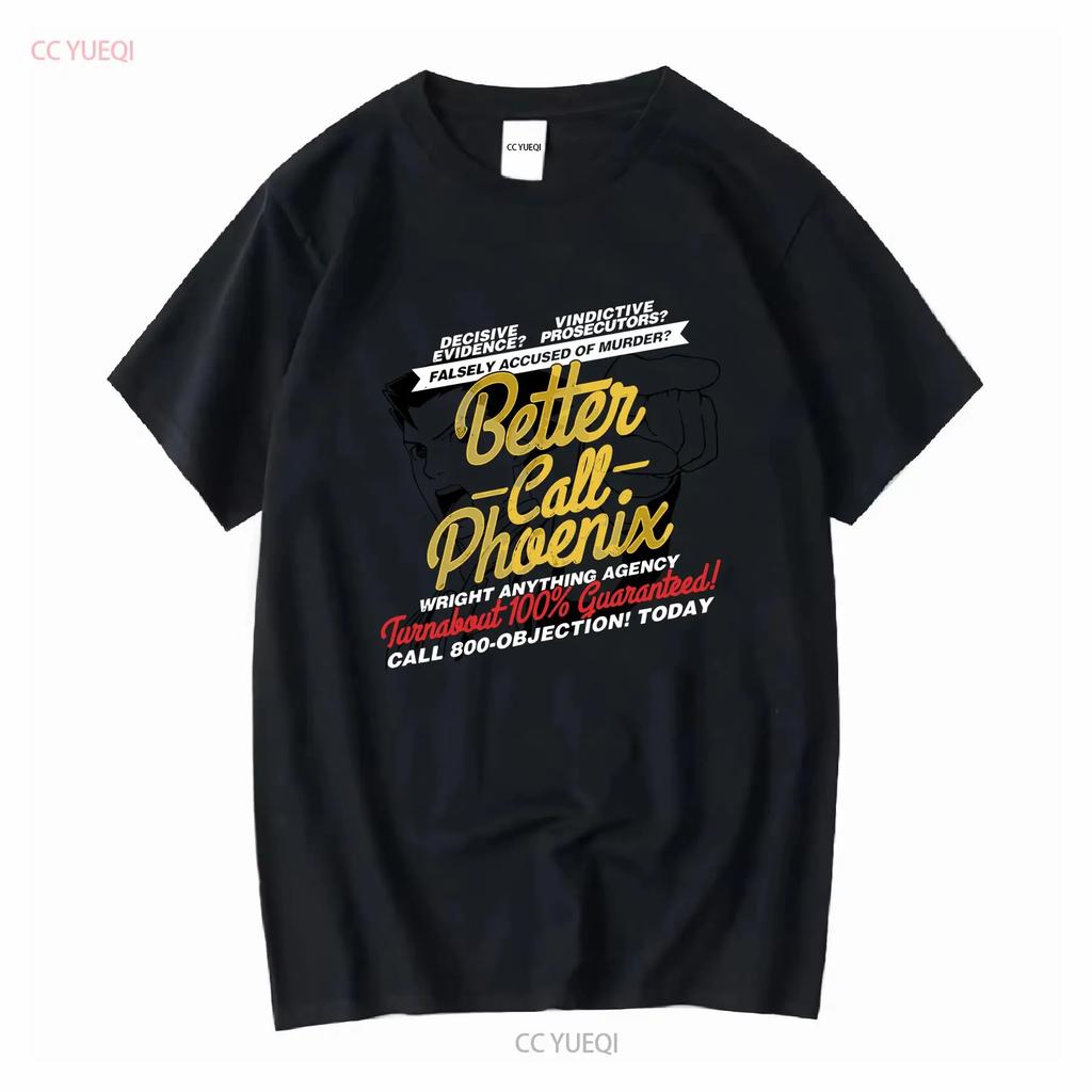 Ace Attorney Better Call Phoenix Mens T Shirt Vintage Washed Top For Everyday Wear Breathable Graphic Comfortable Fashion