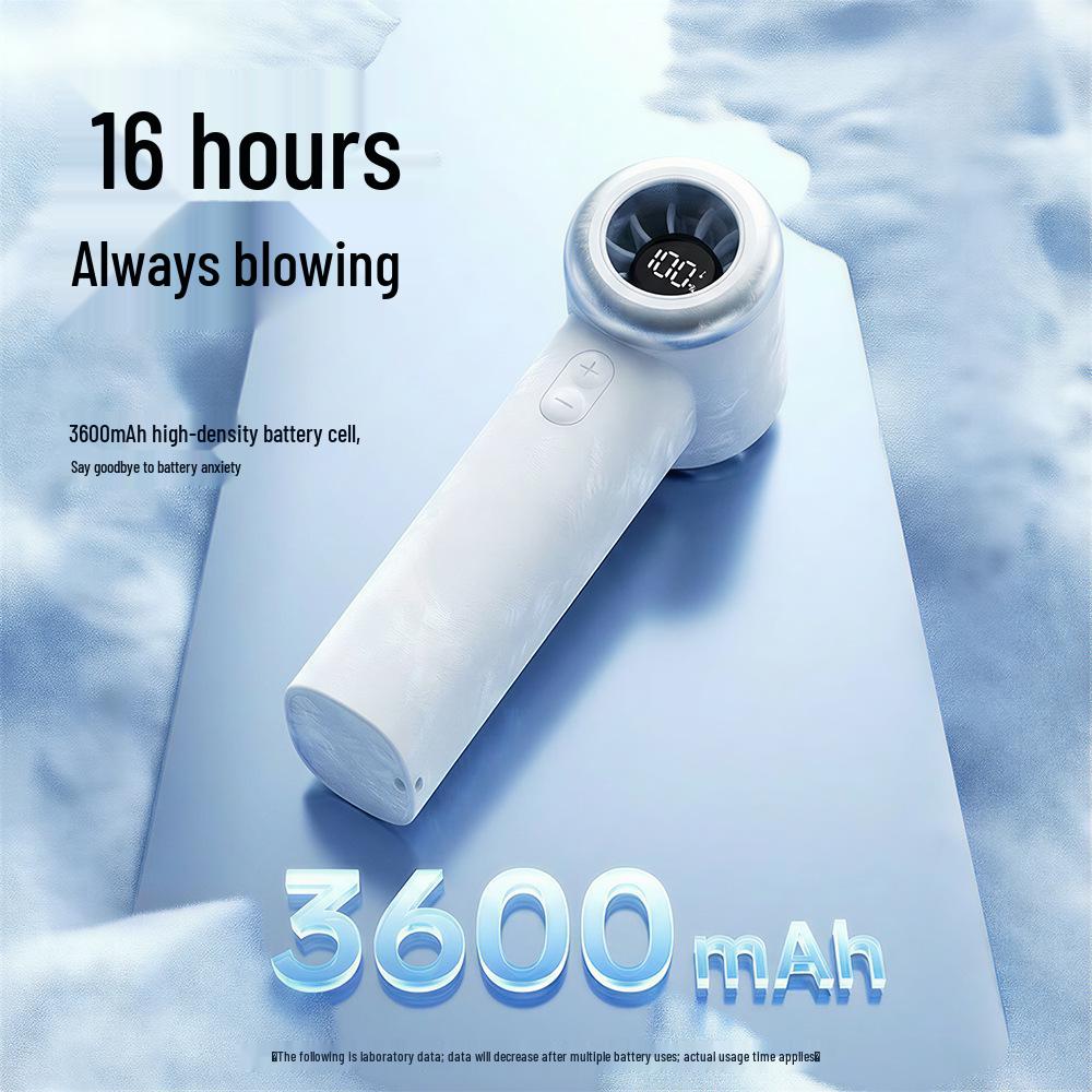 New 25-Year Portable USB Mini Fan with Digital Display – Outdoor/Desk Use, Strong Wind, Ideal Gift