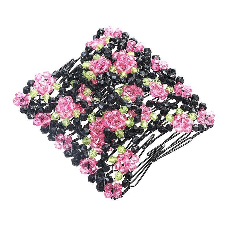 Заколка клипса для волос из бисера