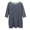 Dot Pattern 7 Minutes Sleeve One Piece M Gray Women Used