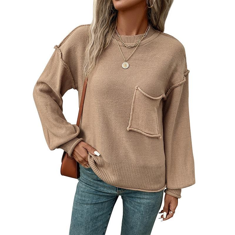 Women S Long Sleeve Solid Color Casual Fashion Sweater